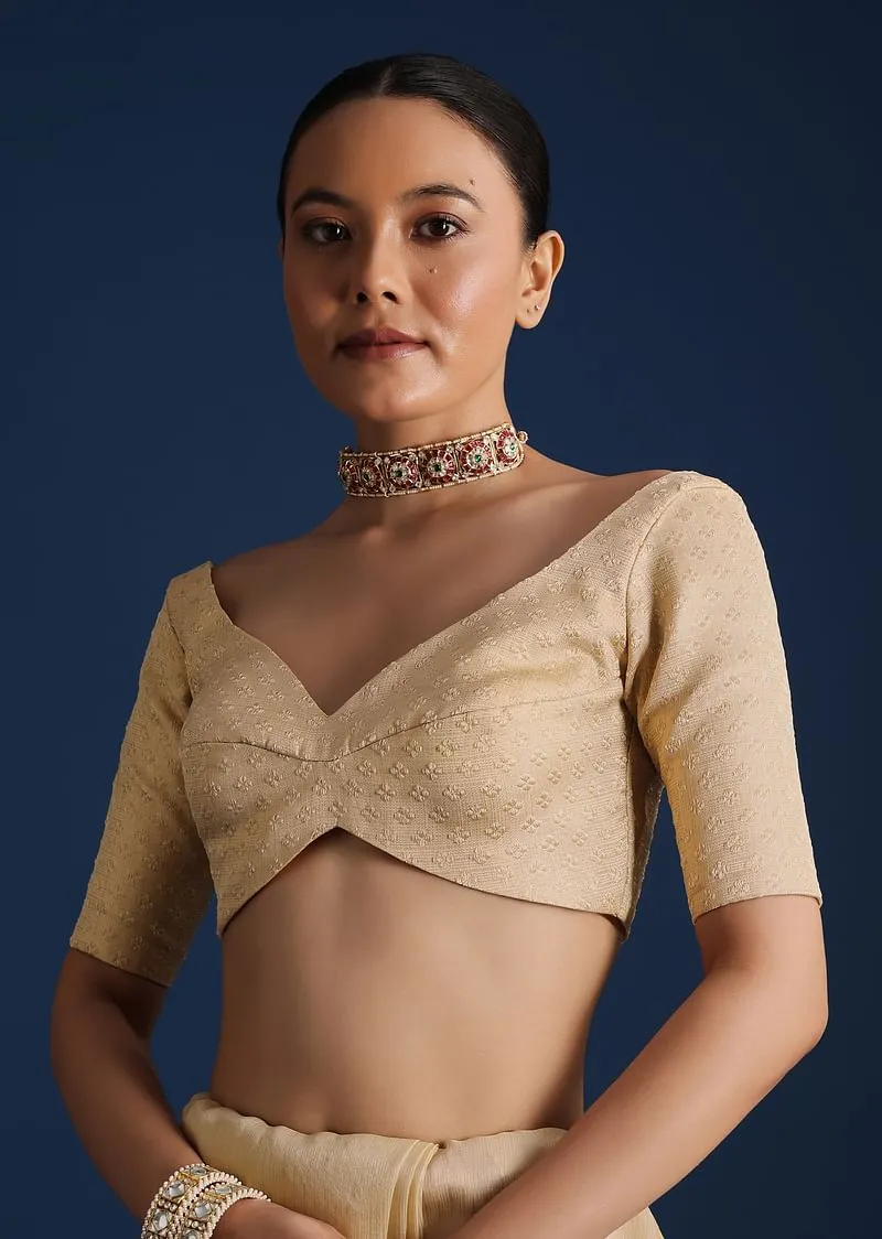 Gold Handloom Tissue Chanderi Rangkart Saree