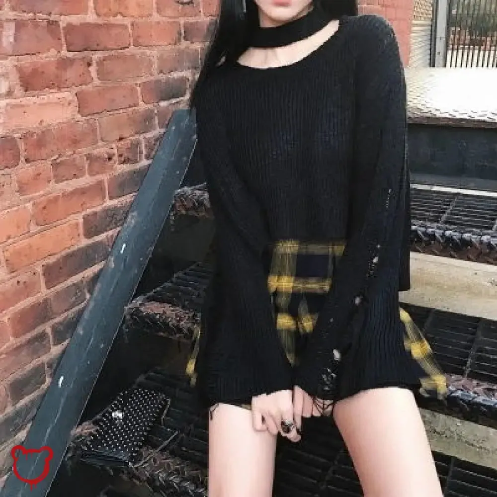 Goth Plaid Skirt'