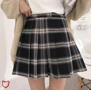 Grunge Plaid Mini Skirt