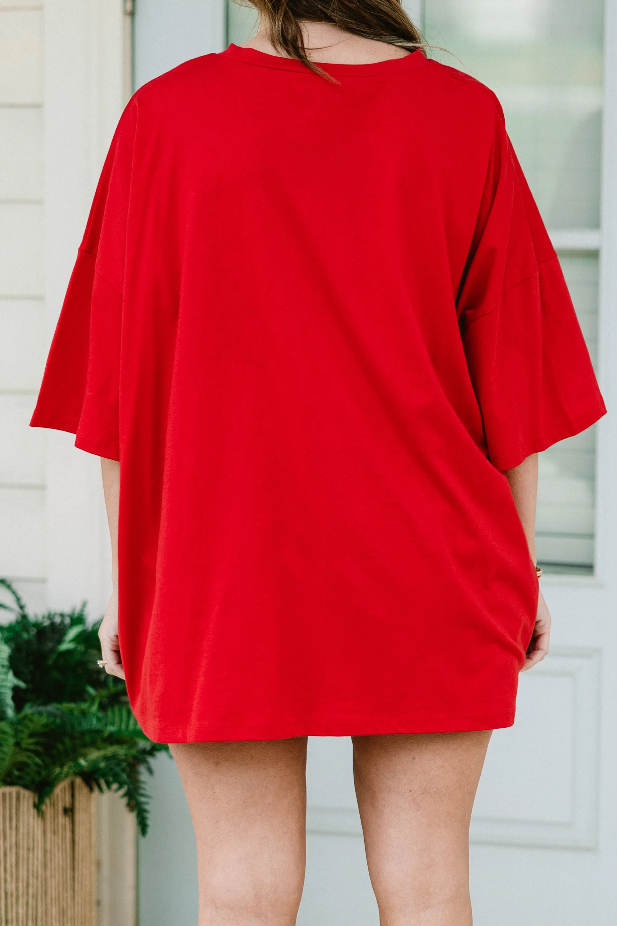 Happy In The USA Tee Boyfriend Tee, Red