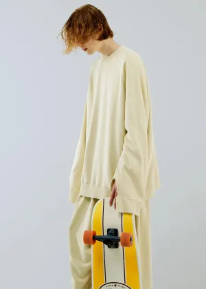 Hed Mayner x Reebok Oversized Crewneck Sweater - Washed Sand