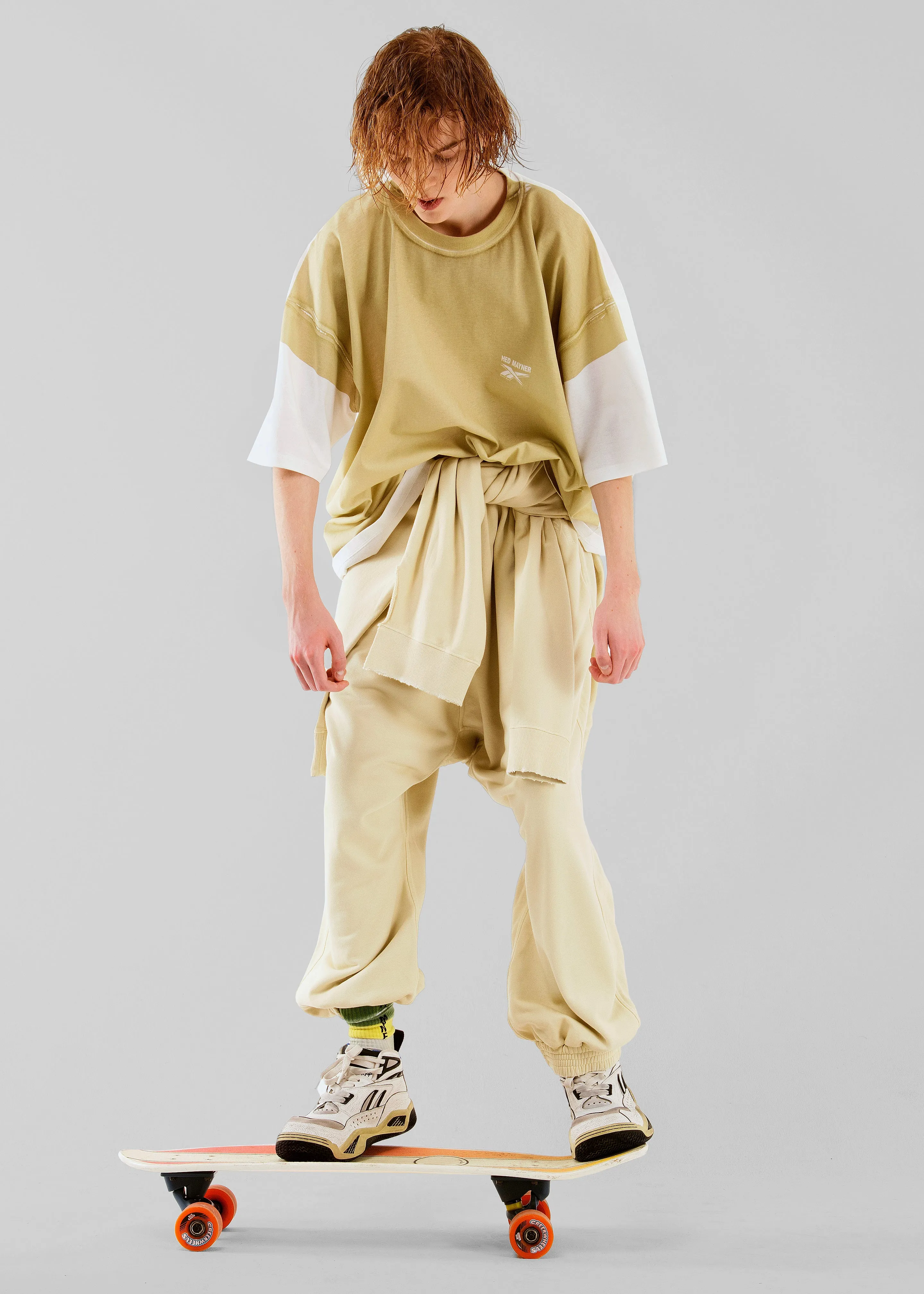 Hed Mayner x Reebok Oversized Crewneck Sweater - Washed Sand