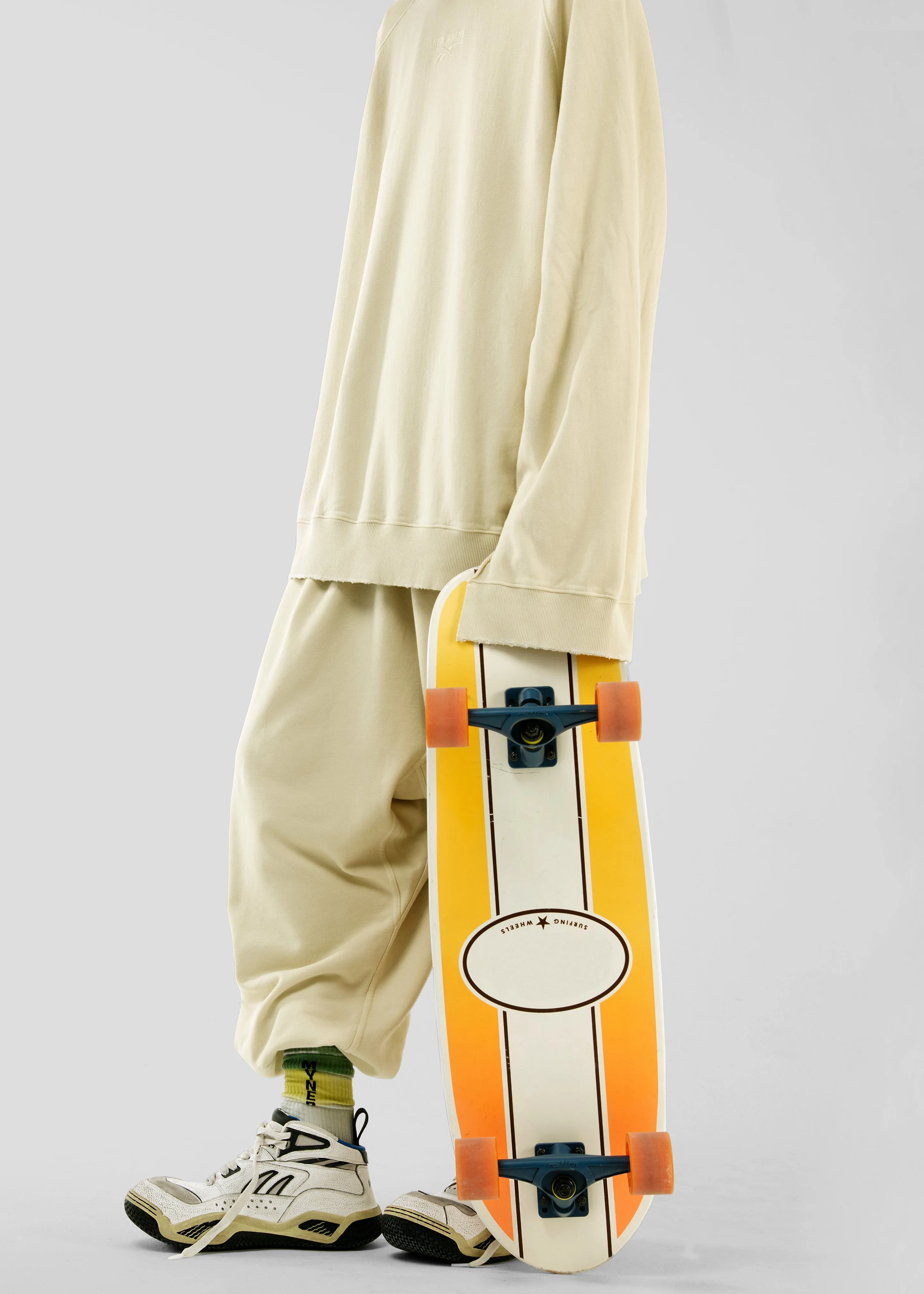 Hed Mayner x Reebok Oversized Crewneck Sweater - Washed Sand