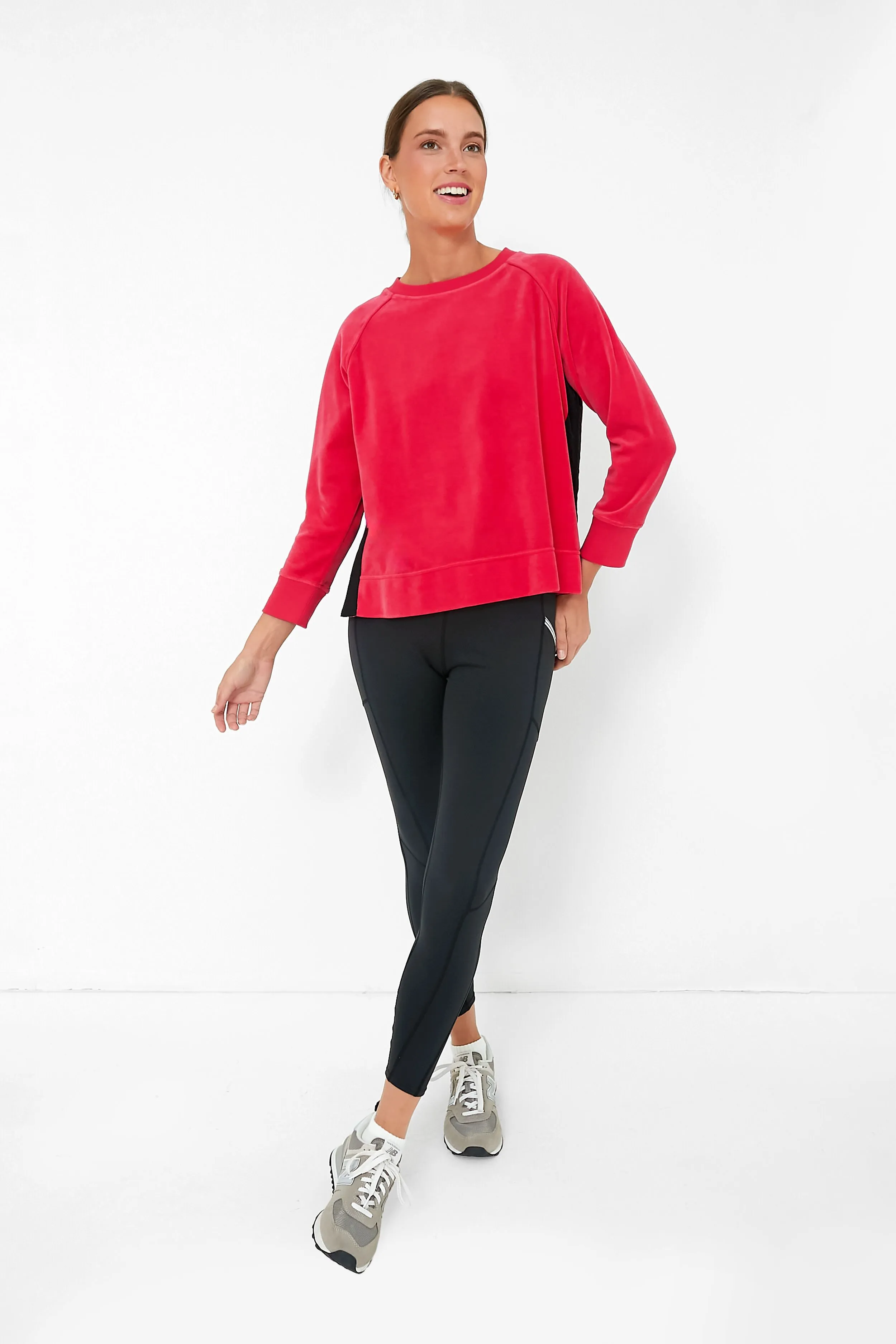 Hot Pink Velour Maggie Pullover