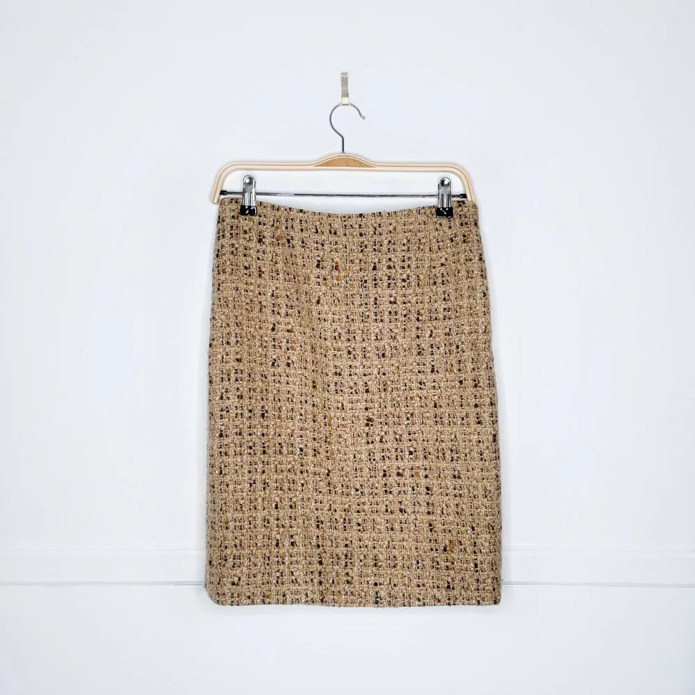 hugo boss wool-blend tweed skirt suit