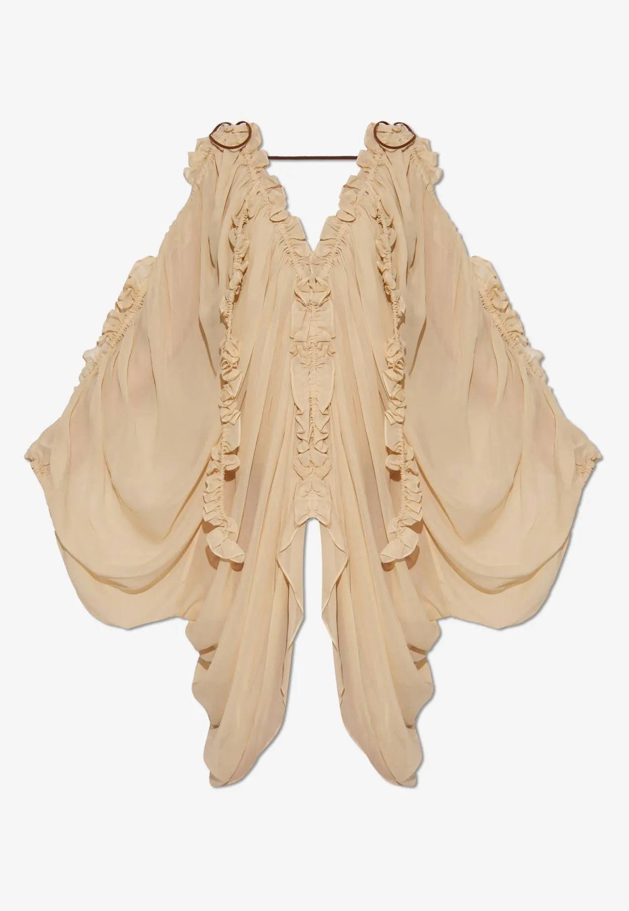 Illuminate Cold-Shoulder Draped Blouse