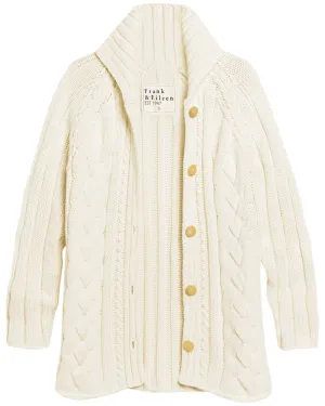 Ivory Cotswolds Cableknit Cardigan