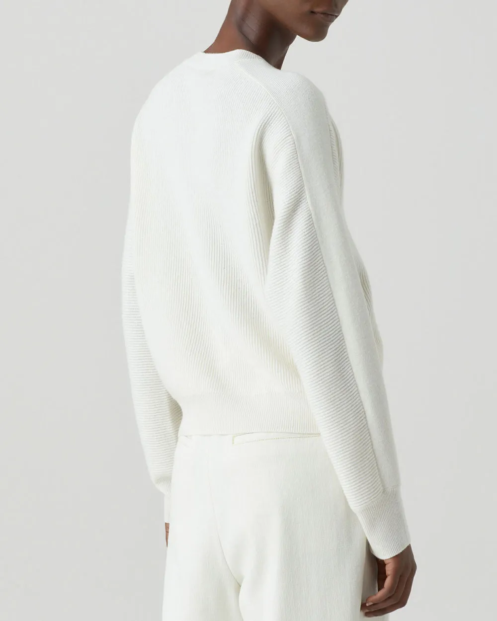 Ivory Crew Long Sleeve Sweater
