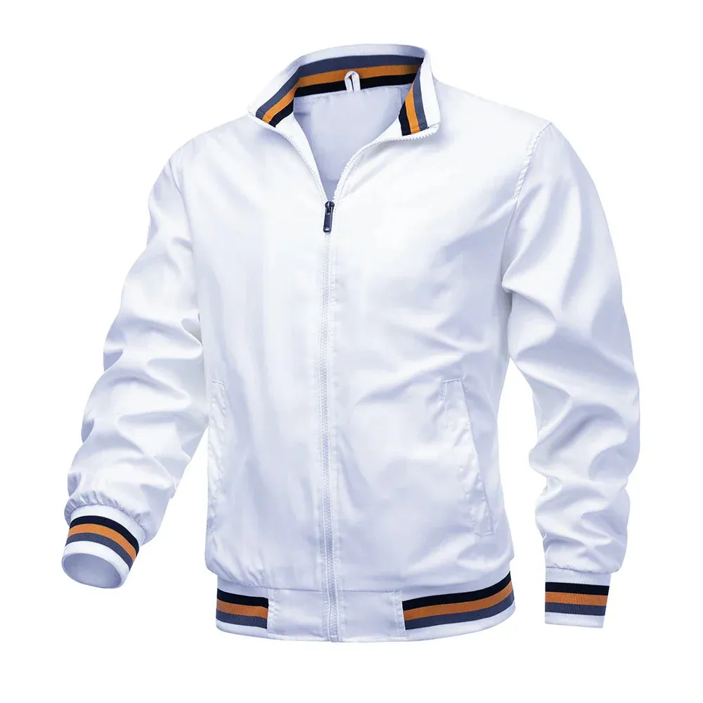 Jackets for Men Spring Outwears Solid Color Casual Coats Racing Windbreaker Men's Jacket Plus