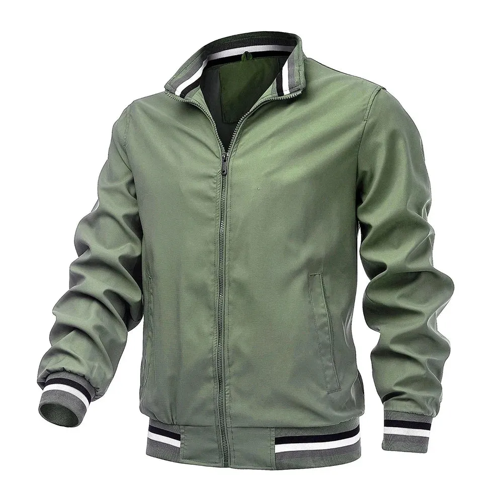 Jackets for Men Spring Outwears Solid Color Casual Coats Racing Windbreaker Men's Jacket Plus