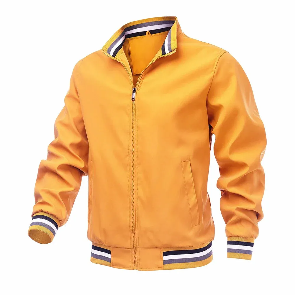 Jackets for Men Spring Outwears Solid Color Casual Coats Racing Windbreaker Men's Jacket Plus