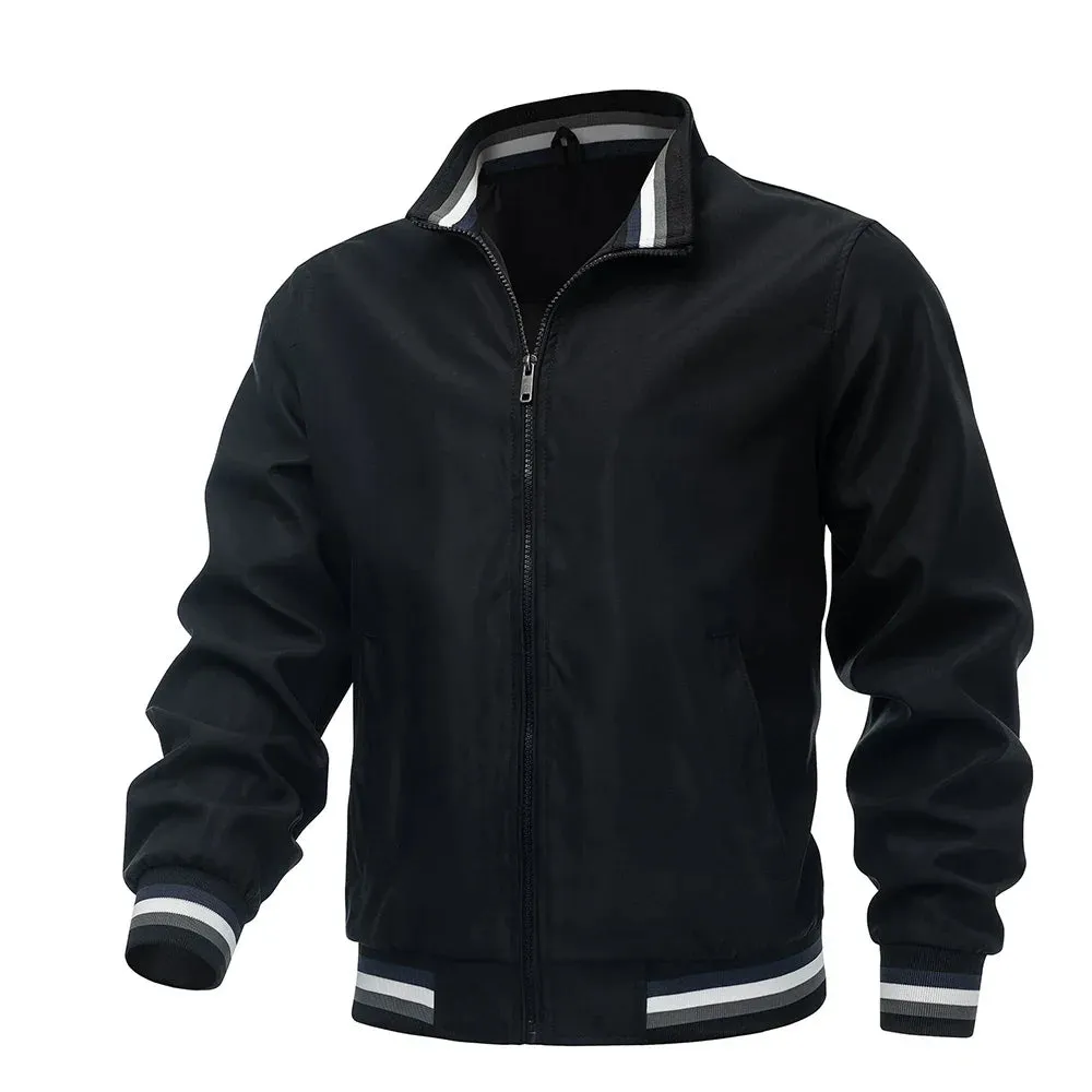 Jackets for Men Spring Outwears Solid Color Casual Coats Racing Windbreaker Men's Jacket Plus