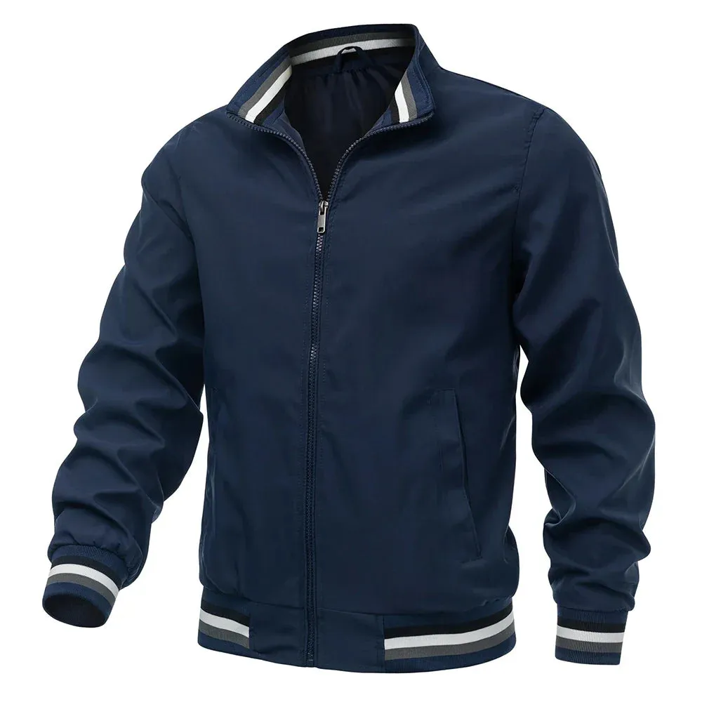 Jackets for Men Spring Outwears Solid Color Casual Coats Racing Windbreaker Men's Jacket Plus