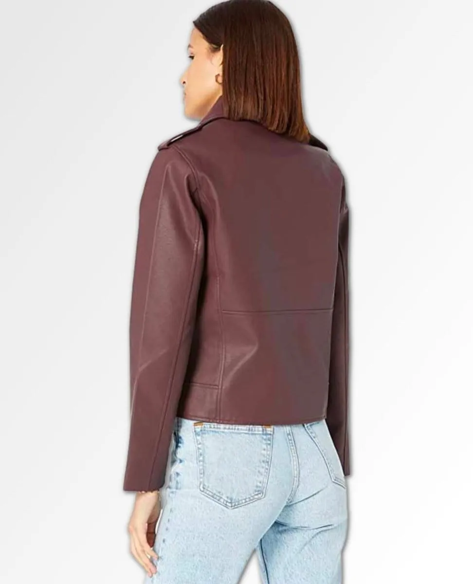 Julia Vegan Zip Jacket Cordovan