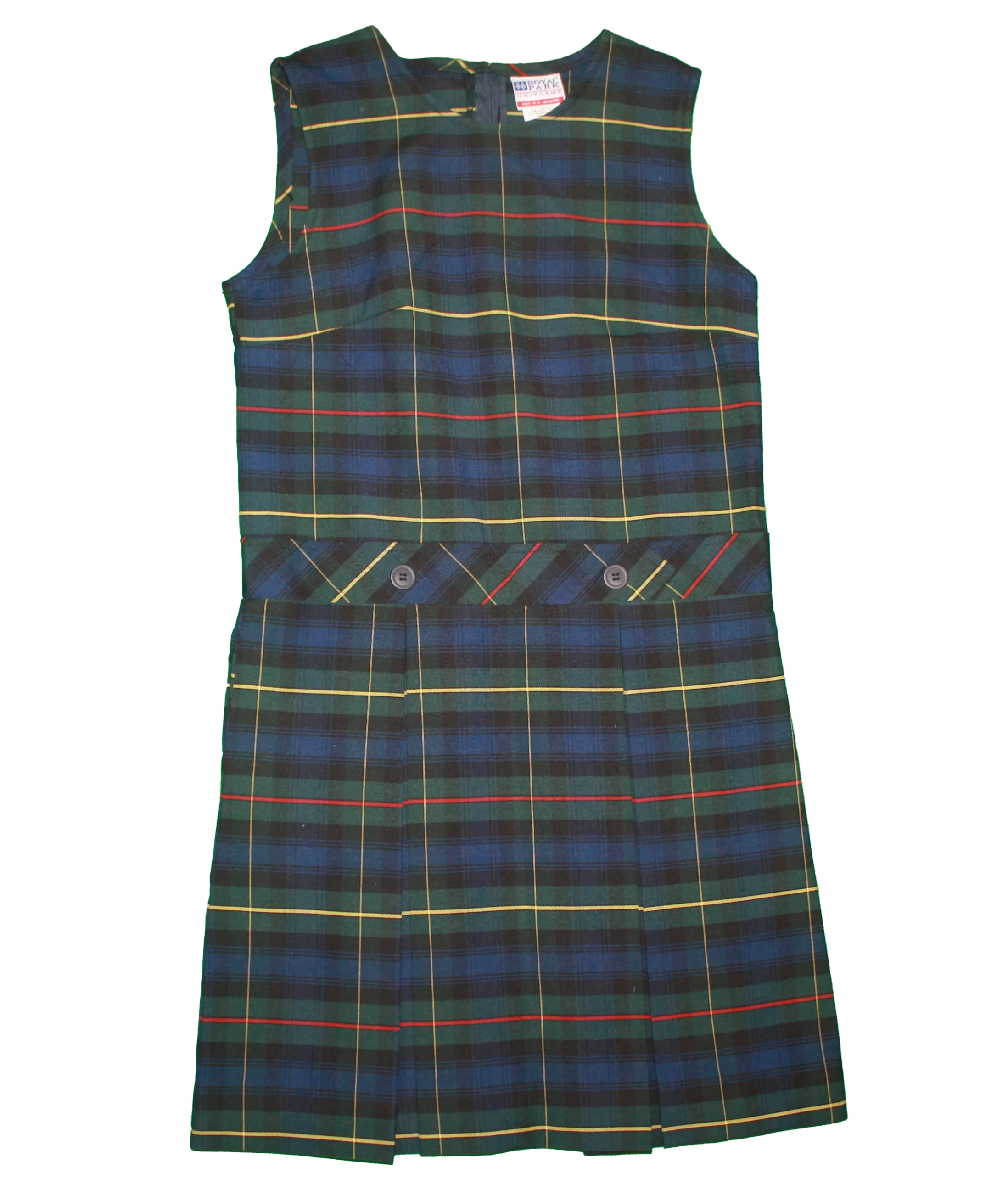 Jumper Plaid #55 Round Neck Kick Pleat