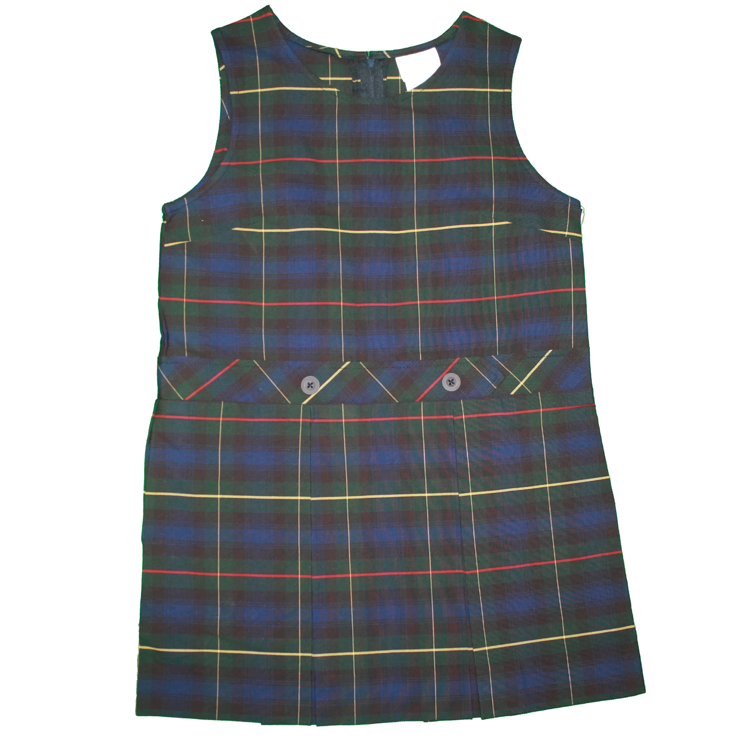 Jumper Plaid #55 Round Neck Kick Pleat