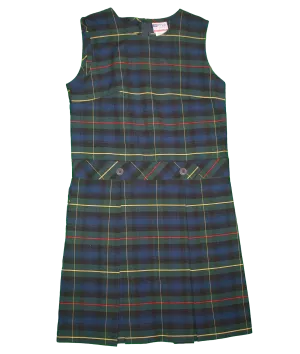 Jumper Plaid #55 Round Neck Kick Pleat