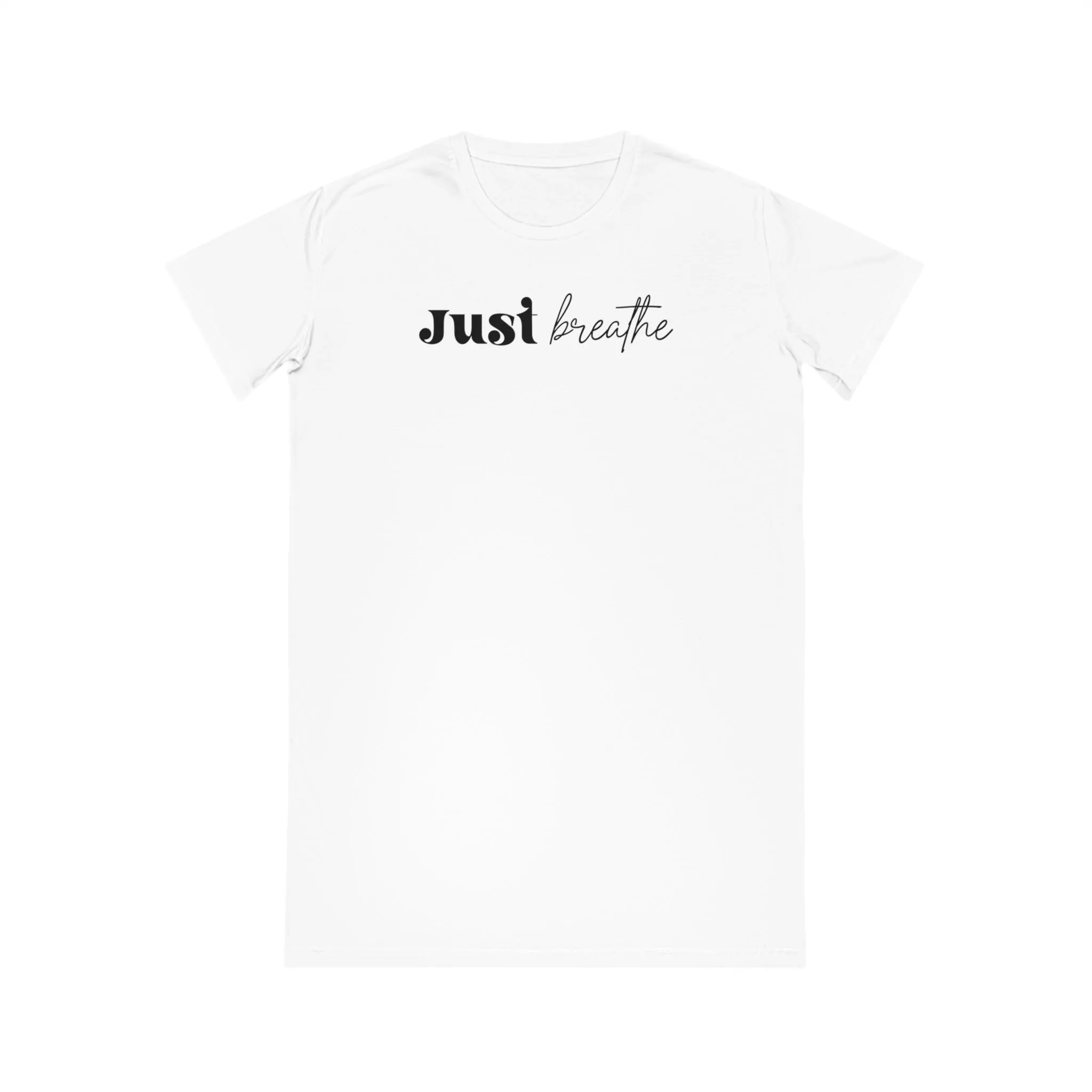 Just Breathe, Women's Spinner T-Shirt Dress, Printed