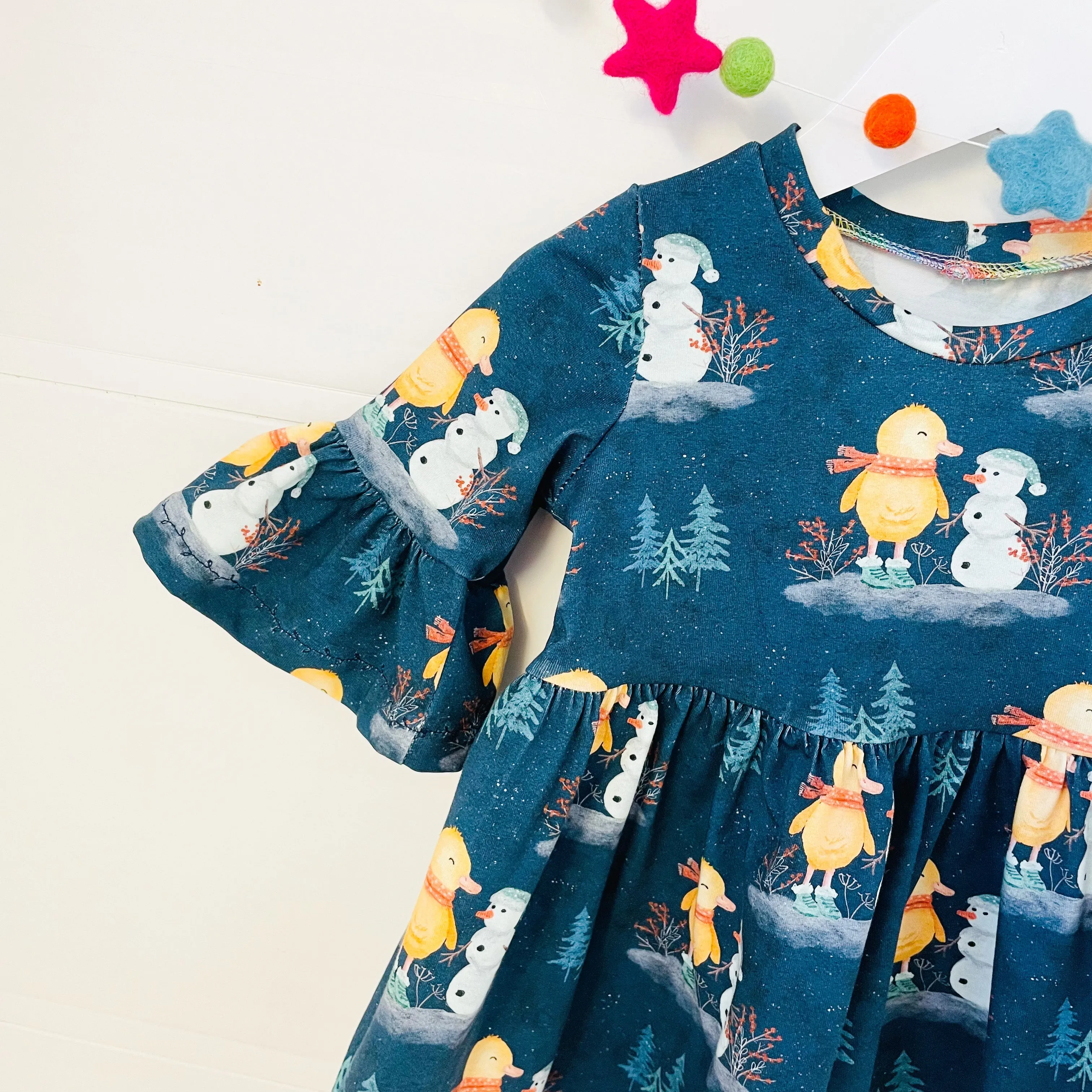 Kids Christmas Bell Sleeve Dress