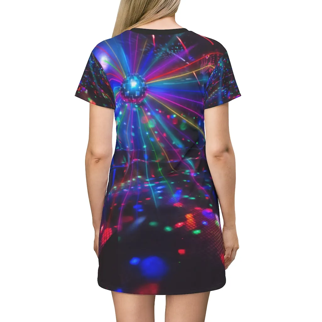 Kitty Cat Club - All Over Print T-Shirt Dress