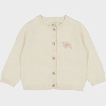 Knit Cardigan Suzy Embroidery in Cloud Mélange