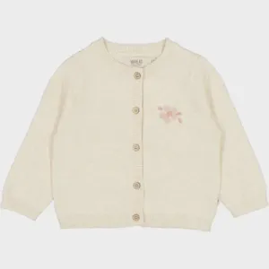 Knit Cardigan Suzy Embroidery in Cloud Mélange