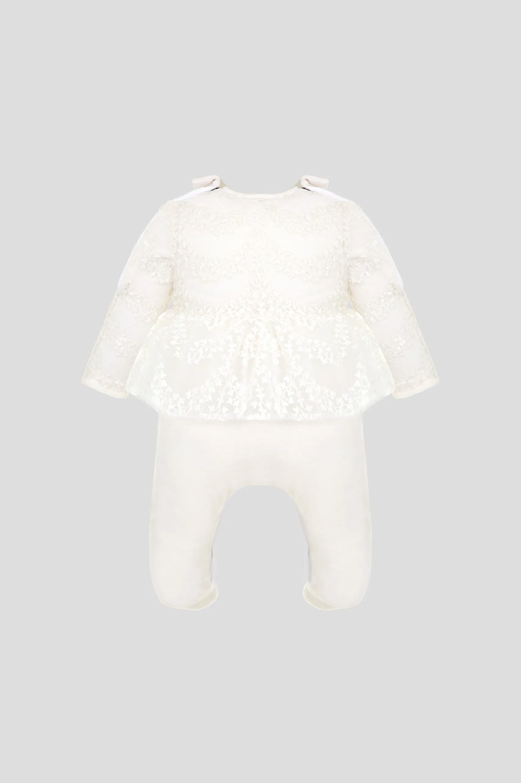Lace Peplum Velour Coverall