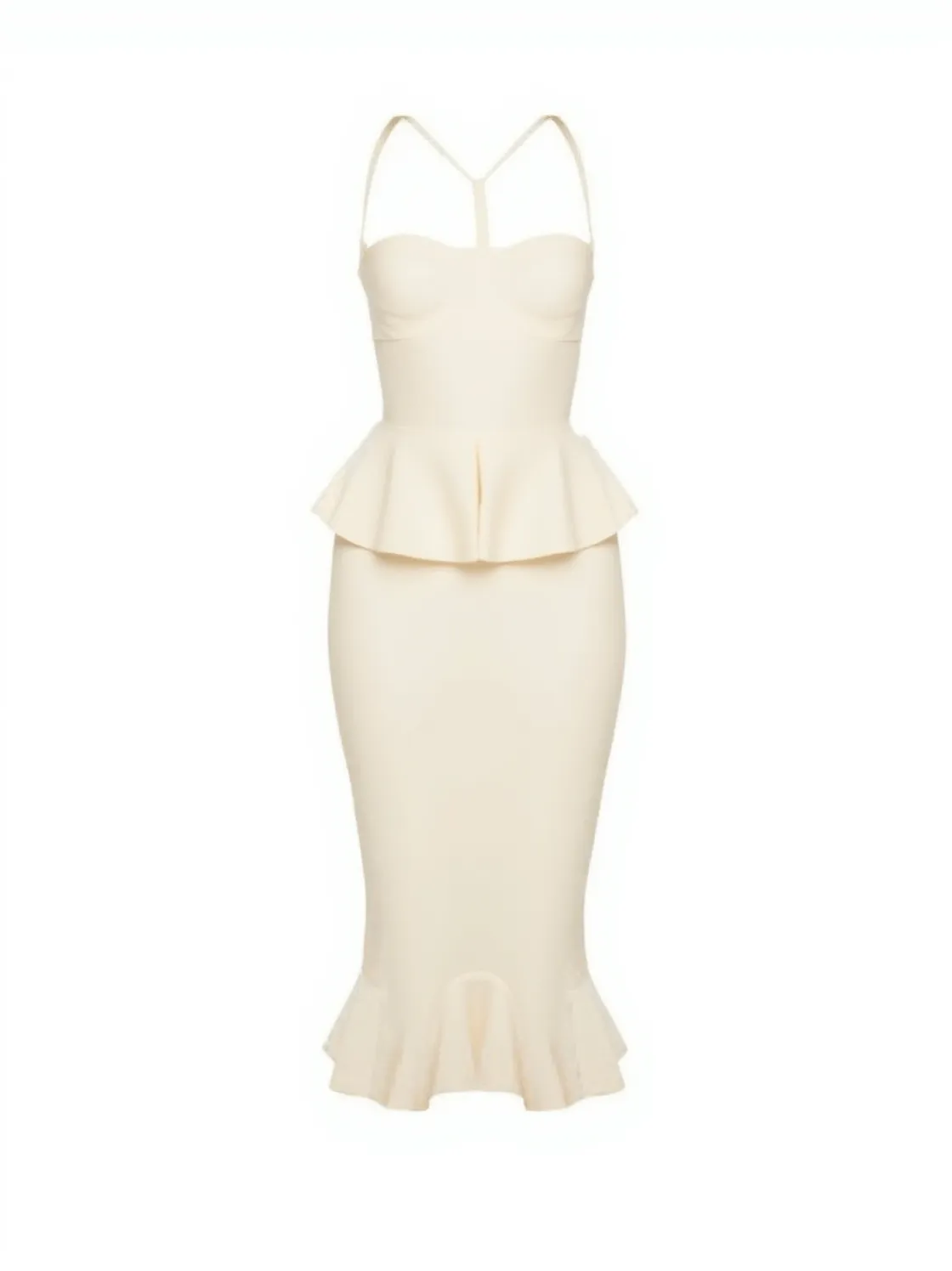 Lava Peplum Mermaid Bandage Dress