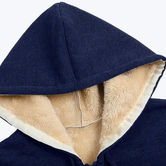 Lena l jacket with hood, lined with faux fur