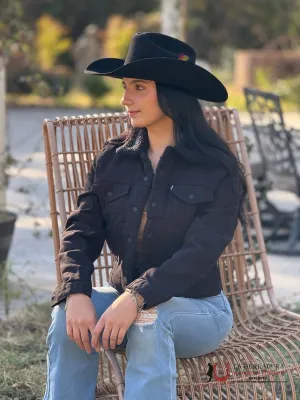 LEV'S ORIGINAL SHERPA TRUCKER BLACK JACKET LADIES