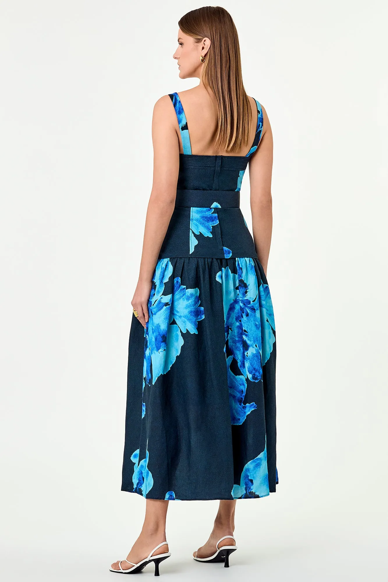 Lidia Dress - Thalia Floral Navy