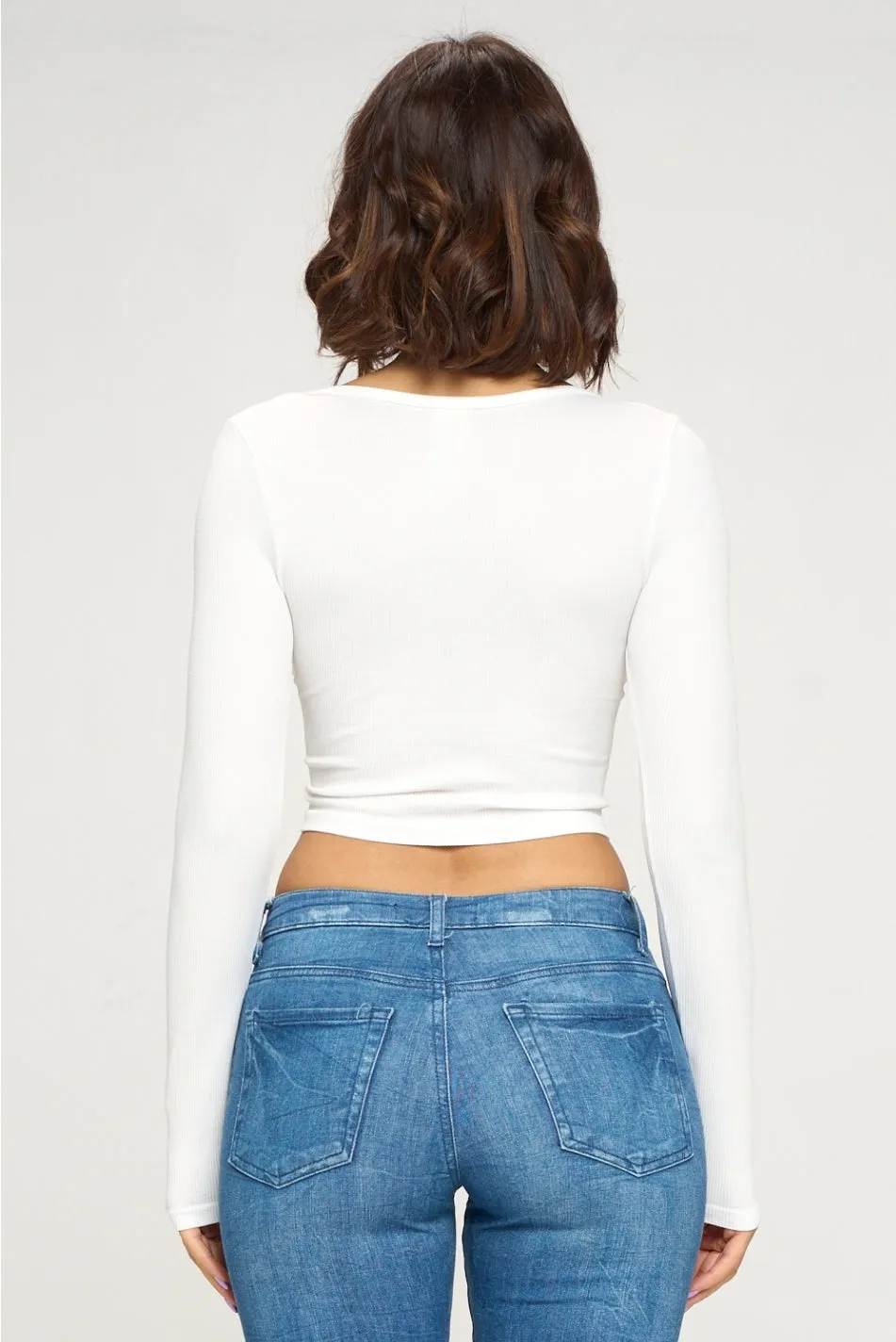 Longe sleeve crop WHITE