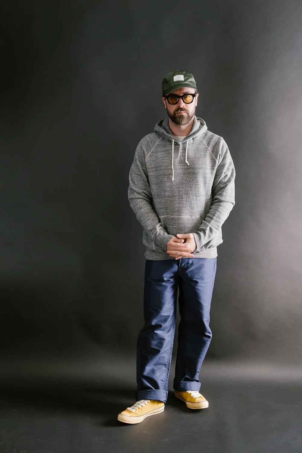 Lot 262 - DENIME - Four Needle Raglan Hoodie - Dark Heather