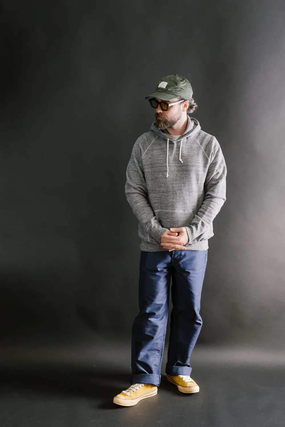 Lot 262 - DENIME - Four Needle Raglan Hoodie - Dark Heather