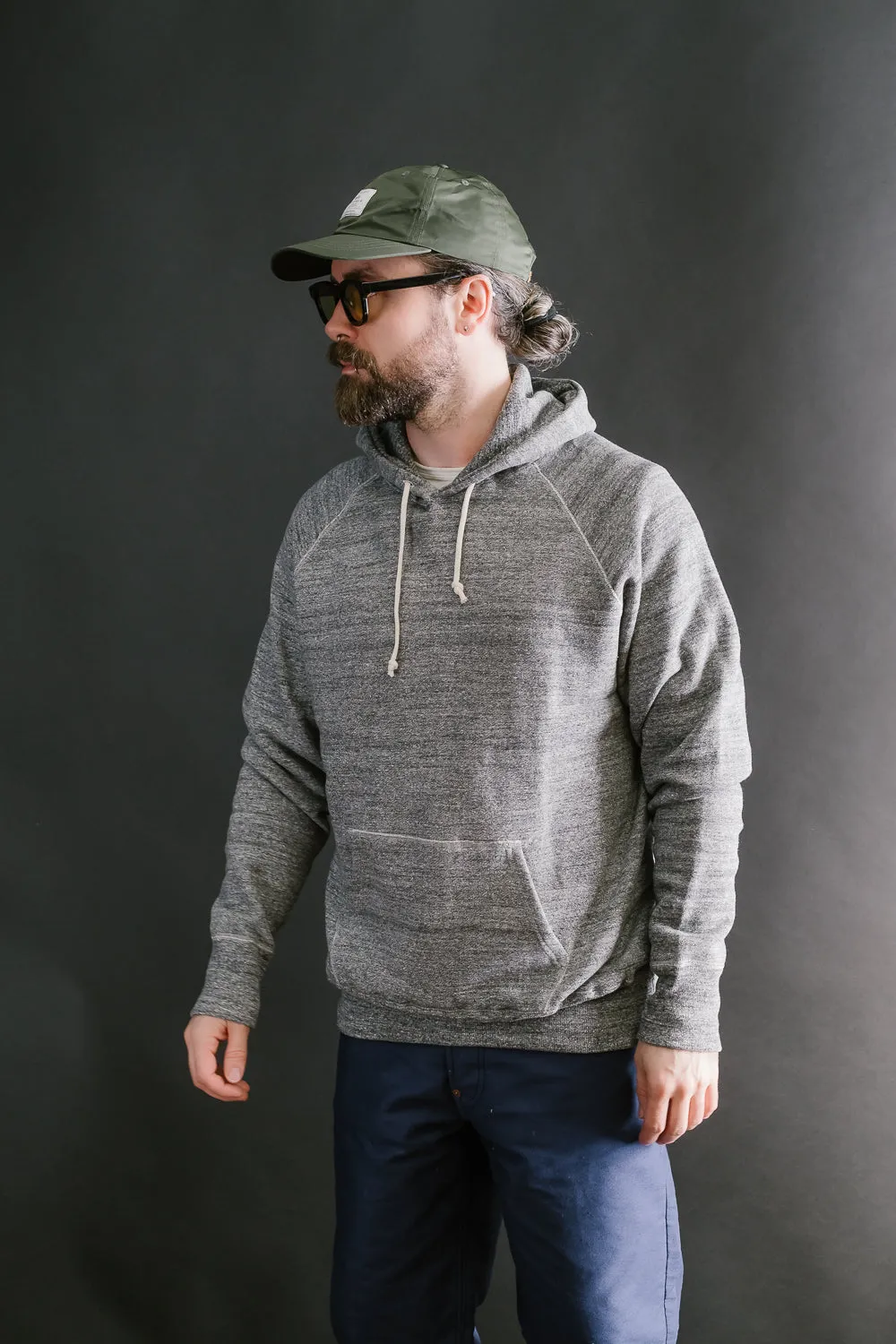 Lot 262 - DENIME - Four Needle Raglan Hoodie - Dark Heather