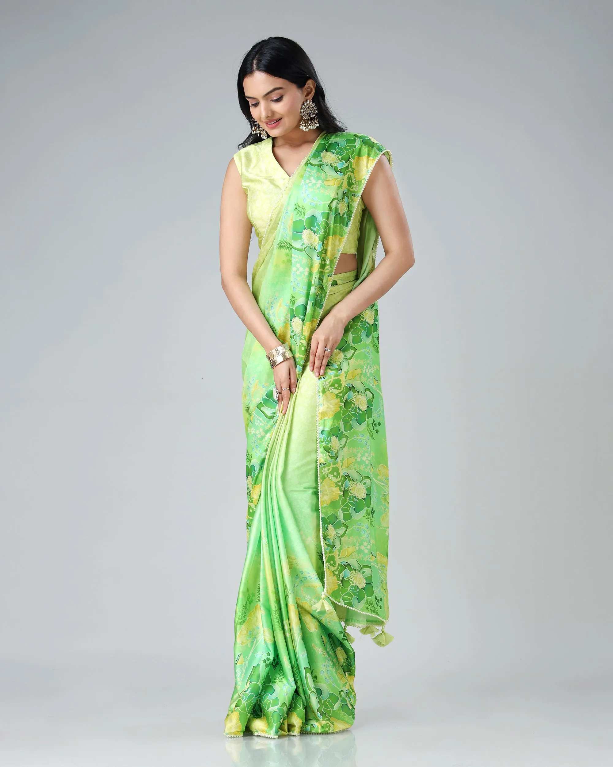 Luxuriously Soft: Chiffon Satin Saree