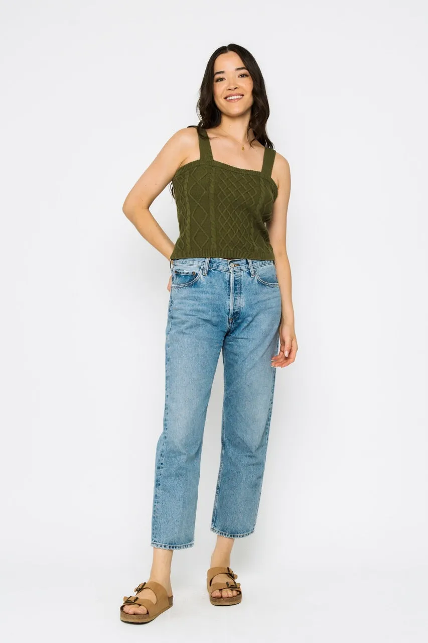 Madelyn-Cabled Sweater Cami