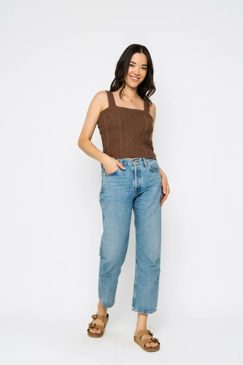 Madelyn-Cabled Sweater Cami