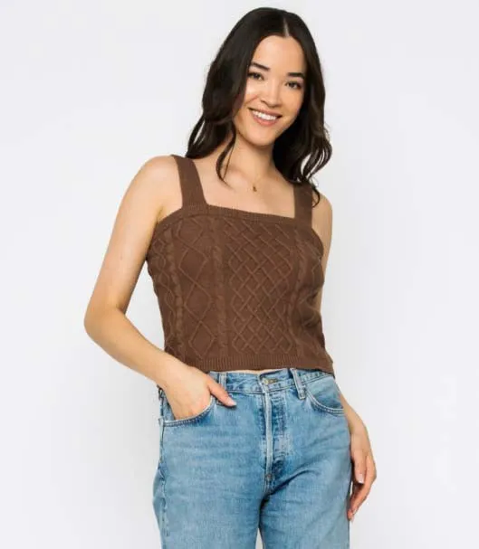 Madelyn-Cabled Sweater Cami