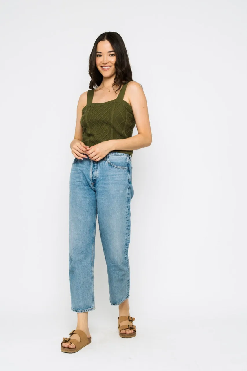 Madelyn-Cabled Sweater Cami