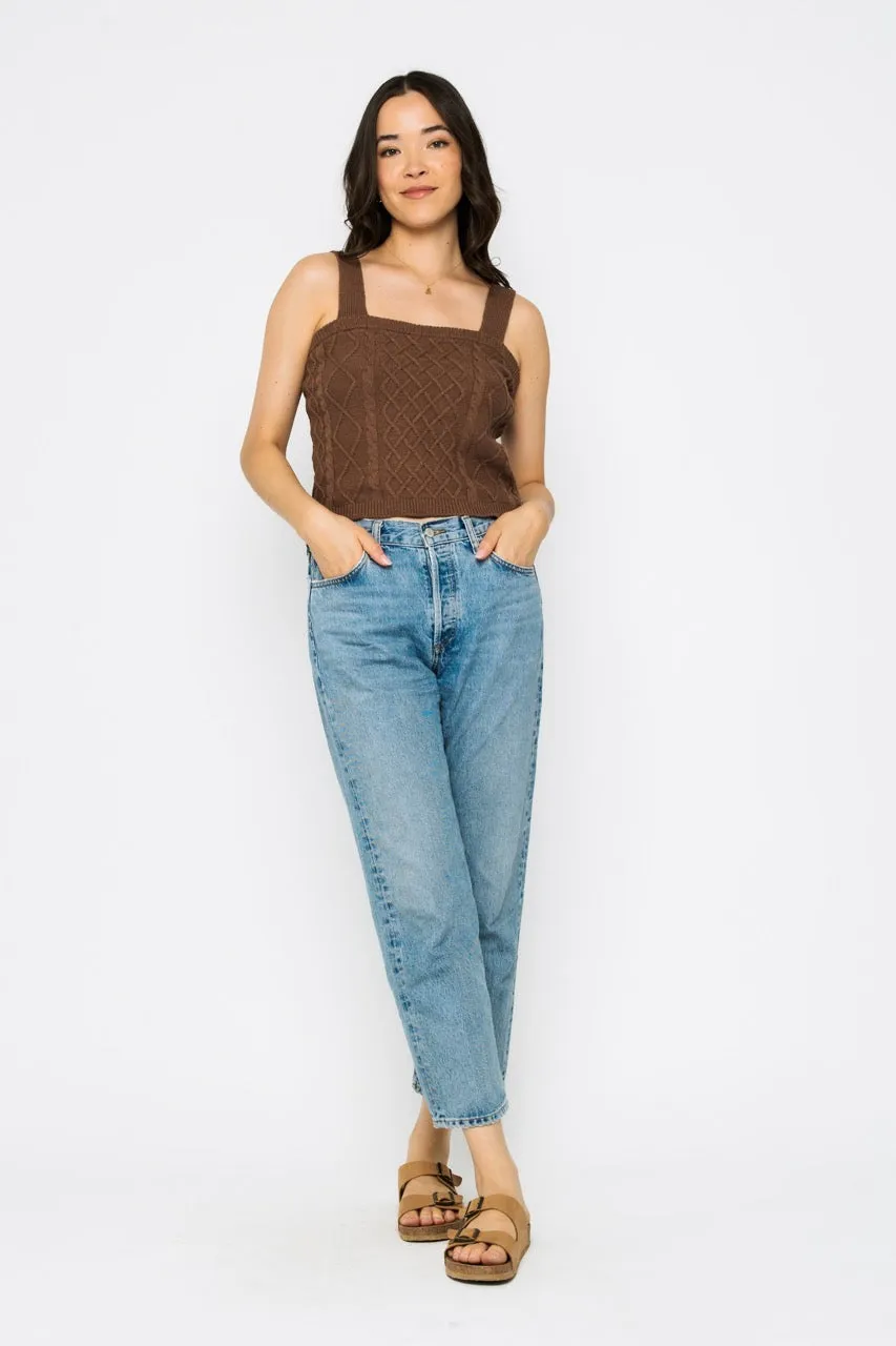 Madelyn-Cabled Sweater Cami