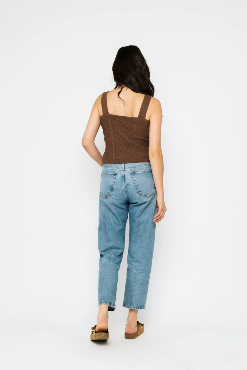 Madelyn-Cabled Sweater Cami