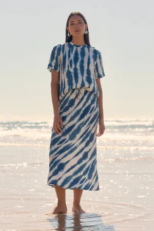 MAE PRINT CUPRO SKIRT