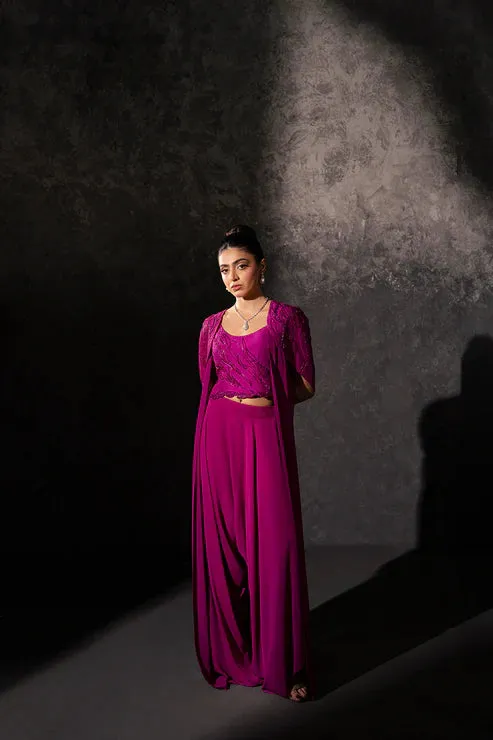 Magenta Cape Set