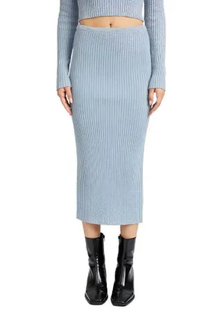 Maxi Knit Skirt with Back Slit
