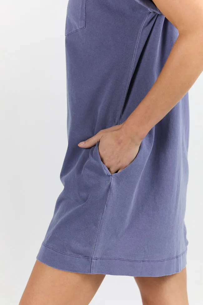 Memories That Last Dusty Indigo T-Shirt Dress