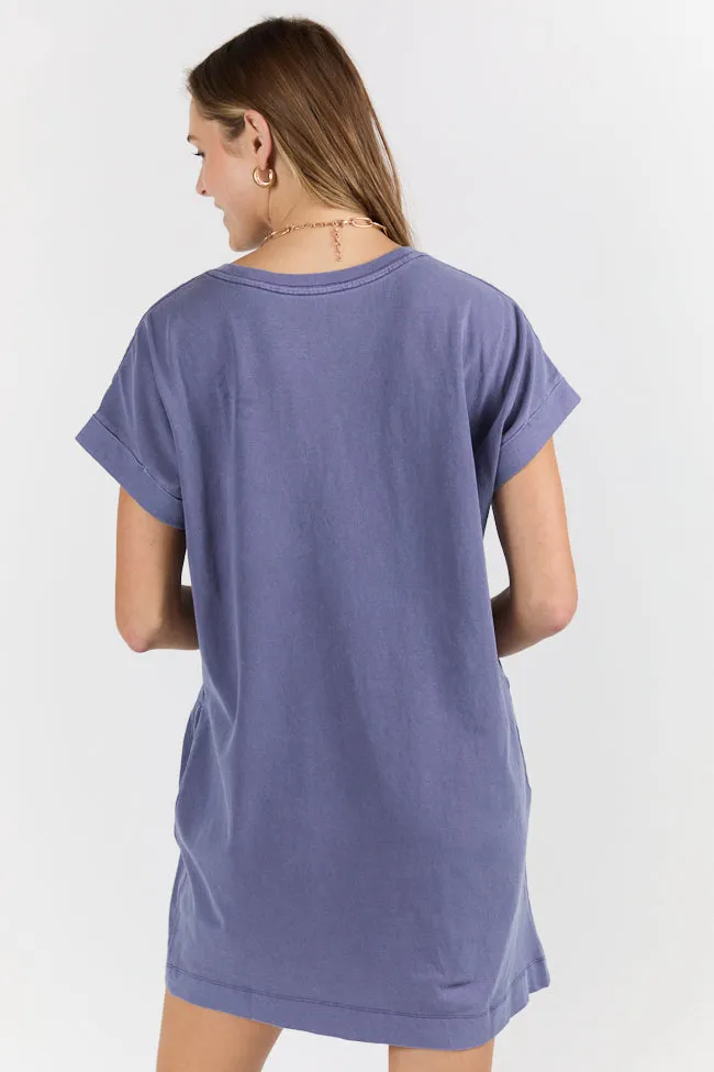 Memories That Last Dusty Indigo T-Shirt Dress