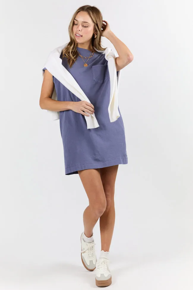Memories That Last Dusty Indigo T-Shirt Dress