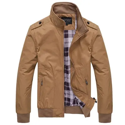 Men Sportswear Stand Collar Slim Jackets Casual Coats