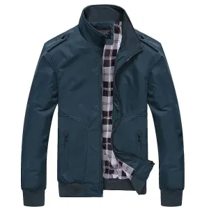 Men Sportswear Stand Collar Slim Jackets Casual Coats